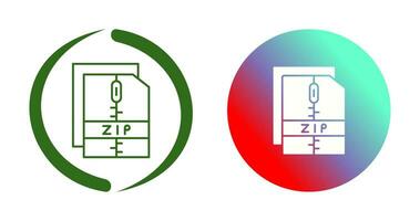 icono de vector de archivo zip