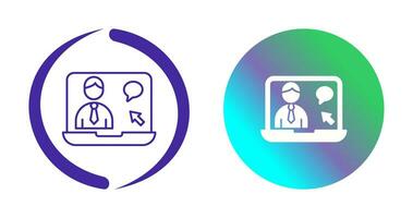 Online Interview Vector Icon