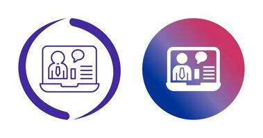 Online Job Interview Vector Icon