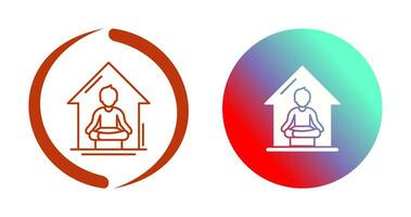 Yoga At home Vector Icon