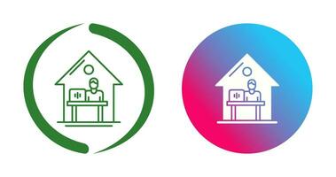 Work At Home Vector Icon