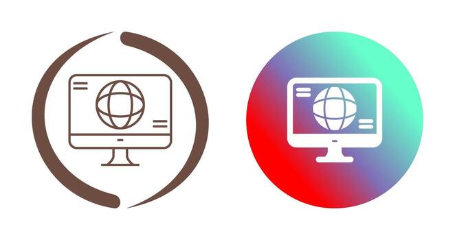 monitor de icono de vector