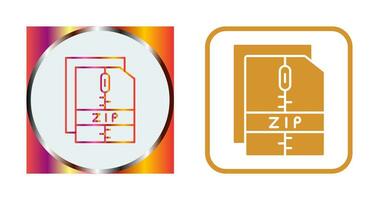 icono de vector de archivo zip