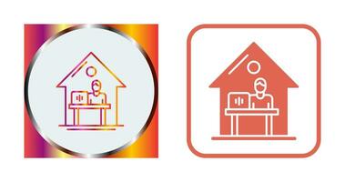 Work At Home Vector Icon