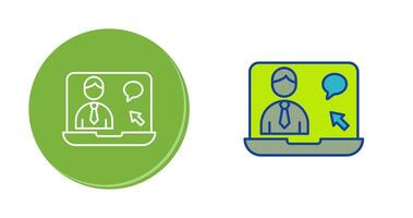 Online Interview Vector Icon