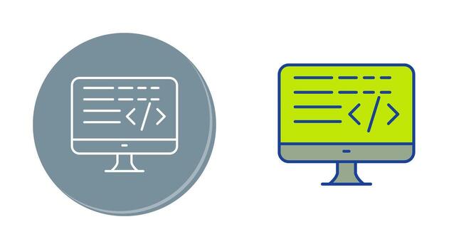 icono de vector de codificación