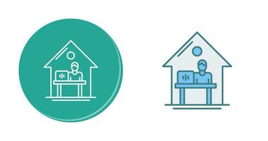 Work At Home Vector Icon