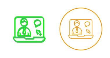 Online Interview Vector Icon