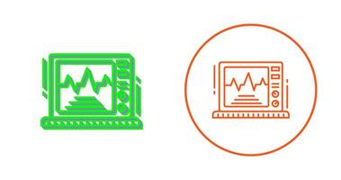 icono de vector de monitor de electrocardiograma