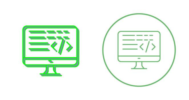 icono de vector de codificación