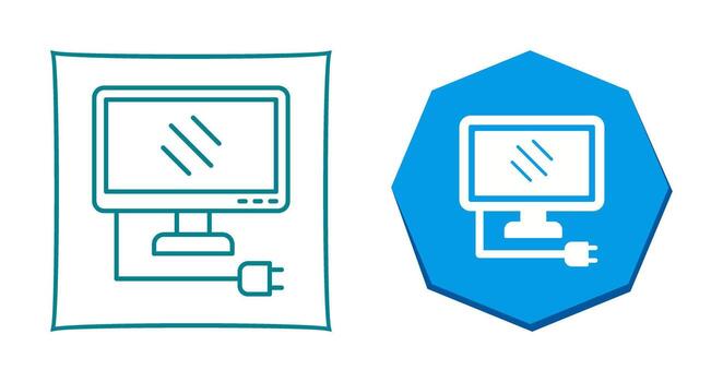 monitor de icono de vector
