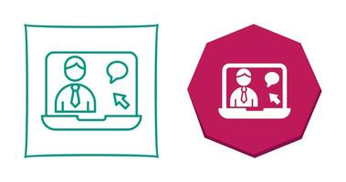 Online Interview Vector Icon