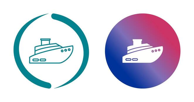 icono de vector de barco