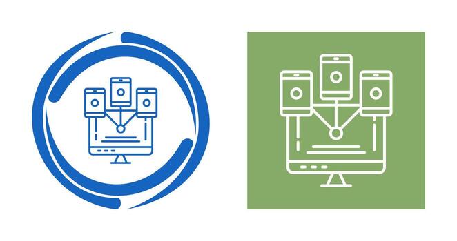 icono de vector de redes informáticas