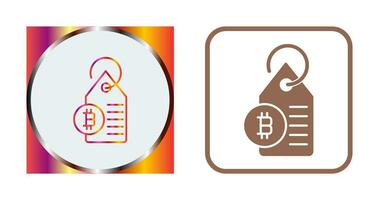 Bitcoin Label Tag Vector Icon