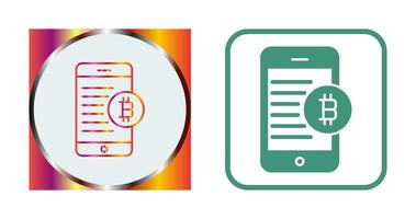 Bitcoin Mobile Vector Icon