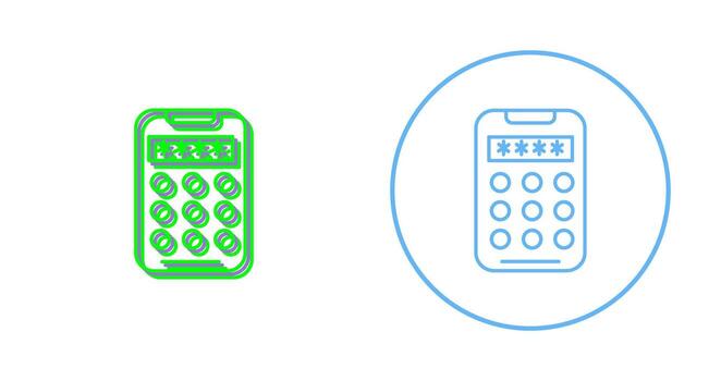 icono de vector de código pin