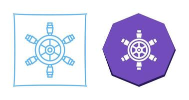 Ship Wheel Vector Icon