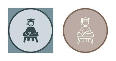 Unique Studying on Desk Vector Icon