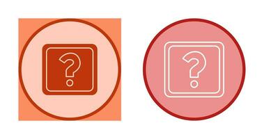 Unique Question Mark Vector Icon