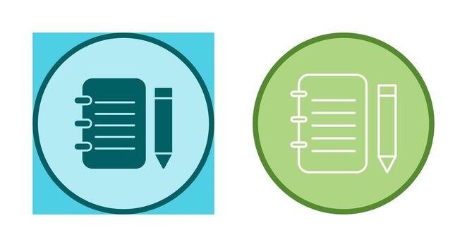 Unique Notepad Vector Icon