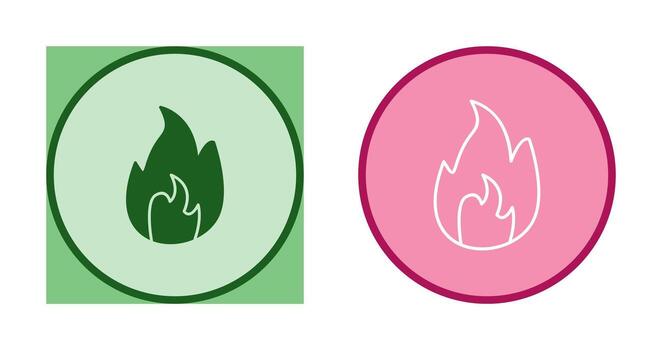 icono de vector de llama único