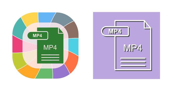 icono de vector de mp4