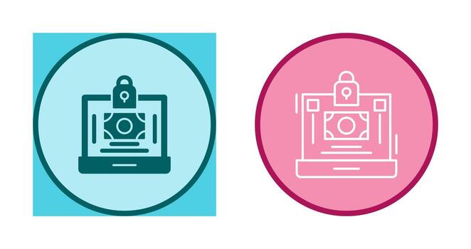 icono de vector de pago seguro