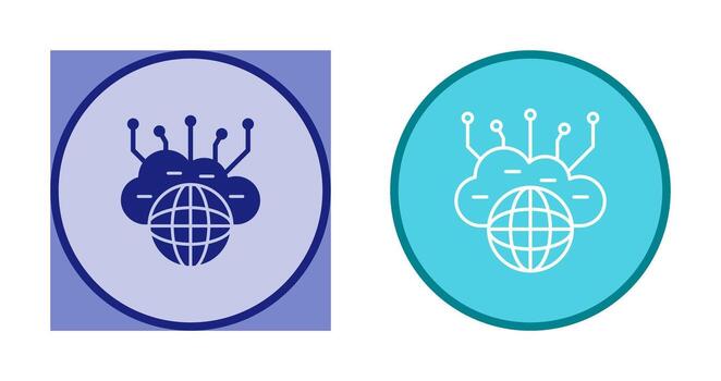 Computing Cloud Vector Icon