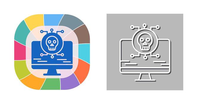 icono de vector de ataque de virus