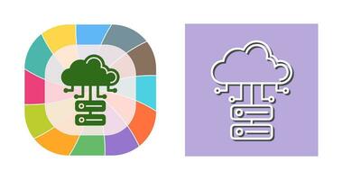 Cloud Database Vector Icon