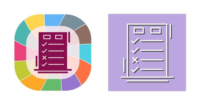 Today to Done CheckList Vector Icon