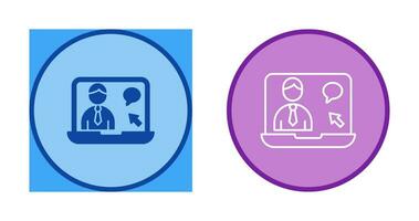 Online Interview Vector Icon