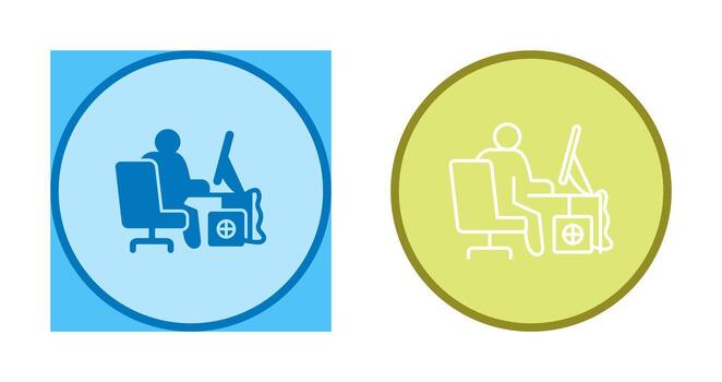 Computer Worker Vector Icon