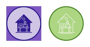 Work At Home Vector Icon