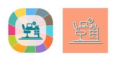 Office Desk Vector Icon