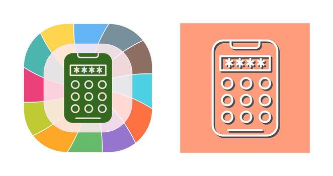 icono de vector de código pin
