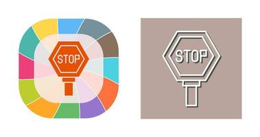 icono de vector de señal de stop