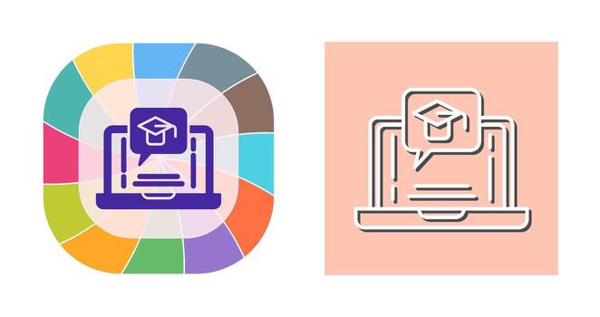 E Learning Vector Icon