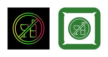 No Drinking Vector Icon