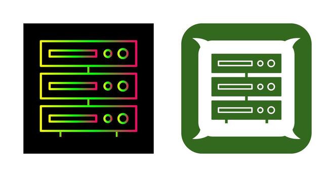 icono de vector de servidor único