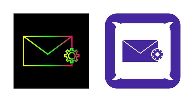 Unique Message Settings Vector Icon