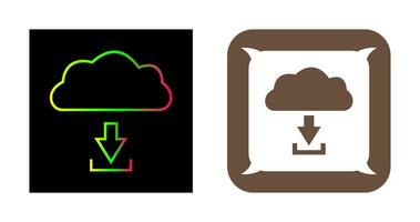 Unique Download from Cloud Vector Icon