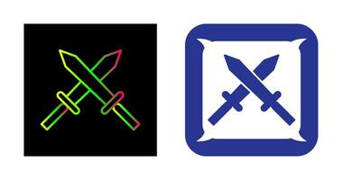 Unique Two Swords Vector Icon