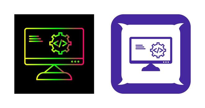 Unique Code Optimization Vector Icon