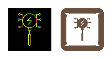 icono de vector de búsqueda inteligente único