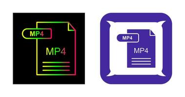 icono de vector de mp4