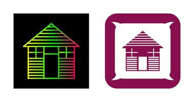 Wood Cabin Vector Icon