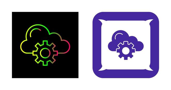 icono de vector de computación en la nube