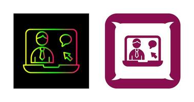Online Interview Vector Icon